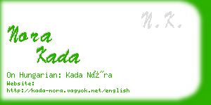 nora kada business card